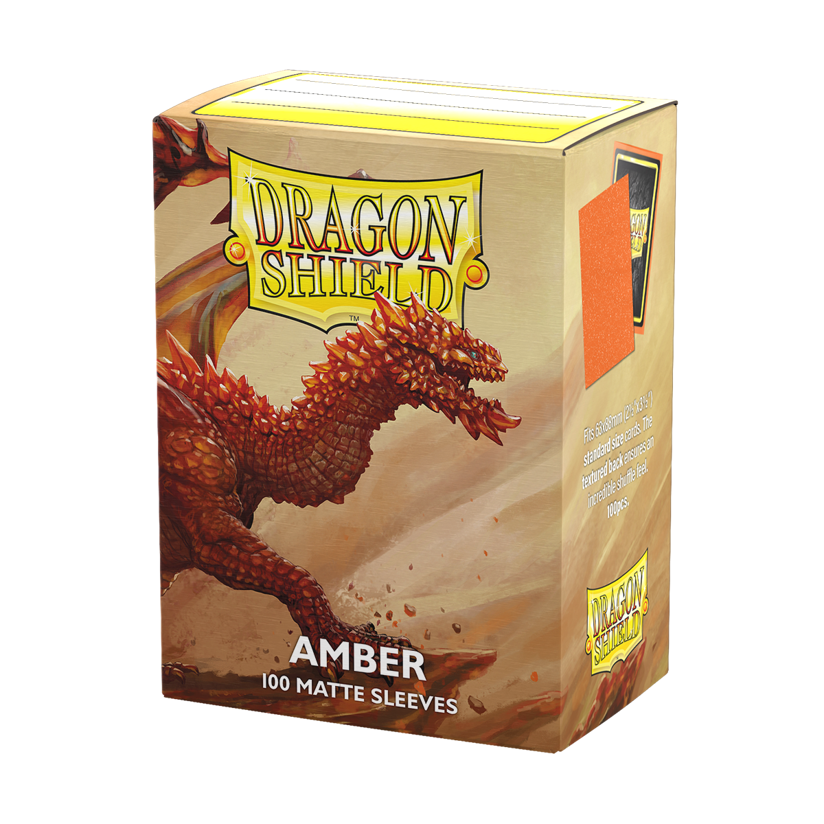 Dragon Shield - Standard Sleeves Matte (100 Sleeves) - Amber – Image 3