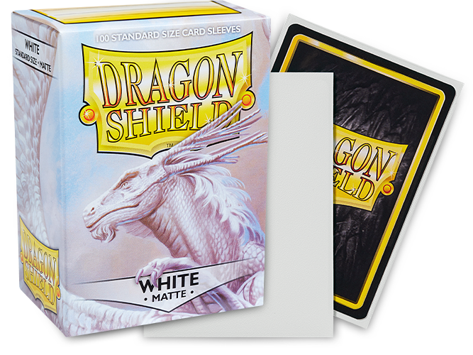 Dragon Shield - Standard Sleeves Matte (100 Sleeves) - White – Image 4