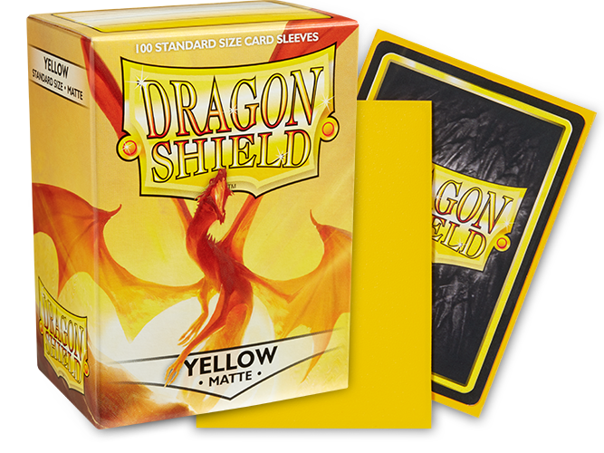 Dragon Shield - Standard Sleeves Matte (100 Sleeves) - Yellow – Image 4
